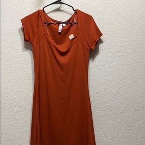Orange short sleeve dress